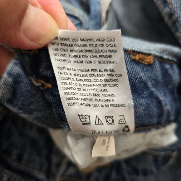 NWT Wallflower Girlfriend Straight Distressed Overalls Denim Jeans Size M Medium - Picture 11 of 11